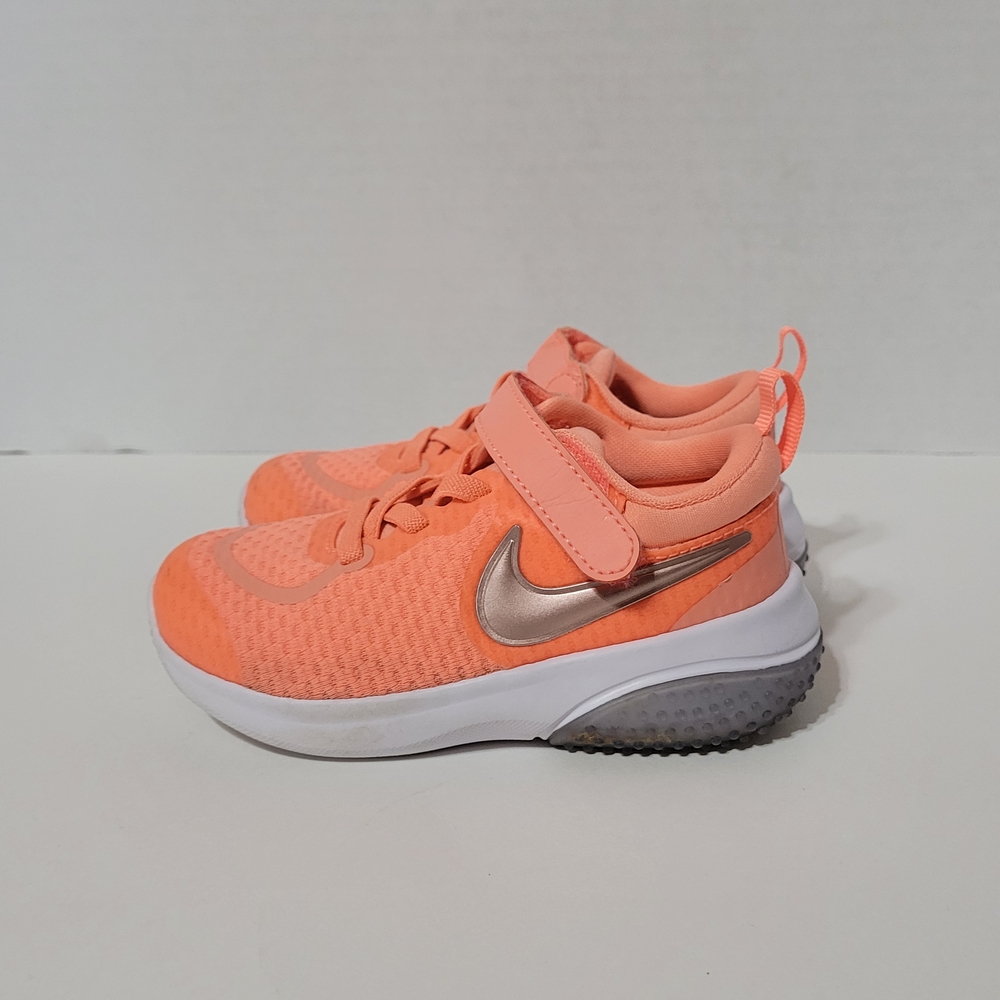 Nike Toddler Sneakers Peach Orange Velcro Strap Athletic Shoes Size 8C